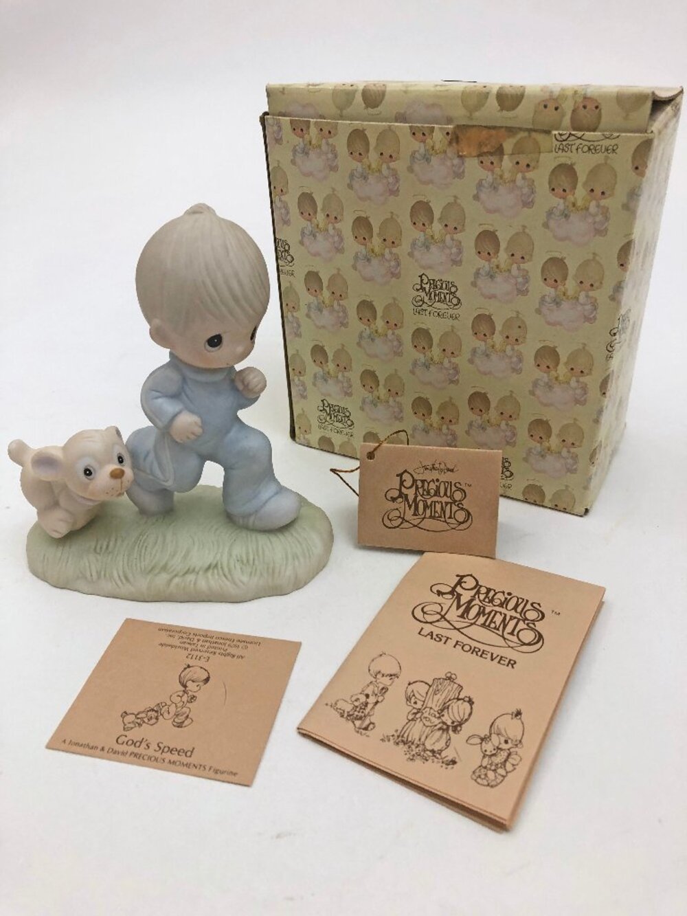 Enesco Precious Moments God's Speed 1979 Figurine E-3112 W/Box